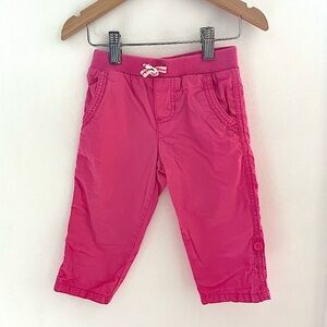 4/$20💥Roll-Up Cuff Lightweight Pull-On Pants, Comfy Waist, Pockets, Peony Pink